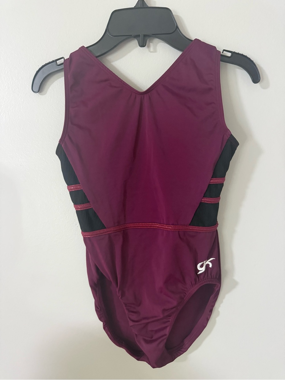 GK Elite Maroon Leotard with Black Side Panels - AS